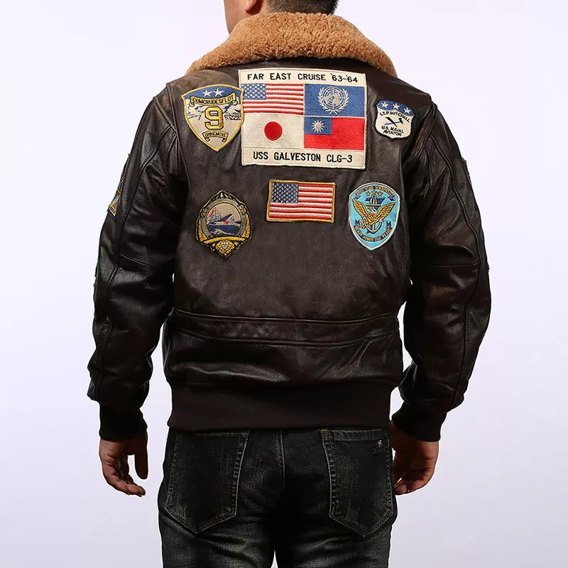 G1 flying cowhide jacket genuine leather casual jacket-J02