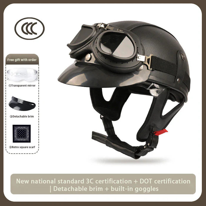 Japanese-Style Retro Summer Half Helmet – H15