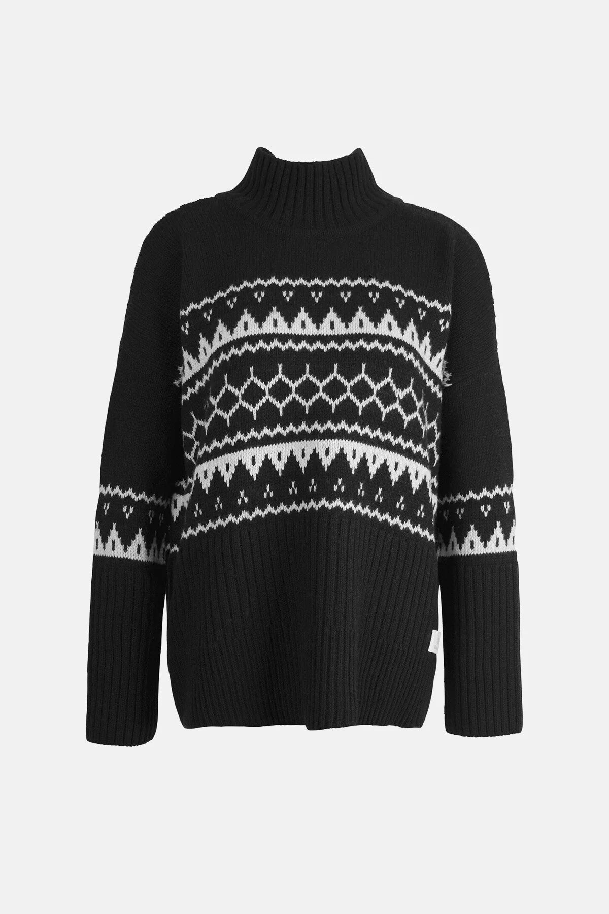Pine Knitted Jumper - BLACK