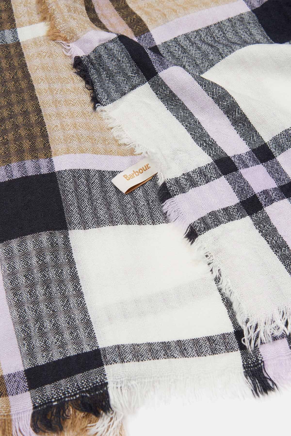 Faith Tartan Scarf - TRENCH NAVY