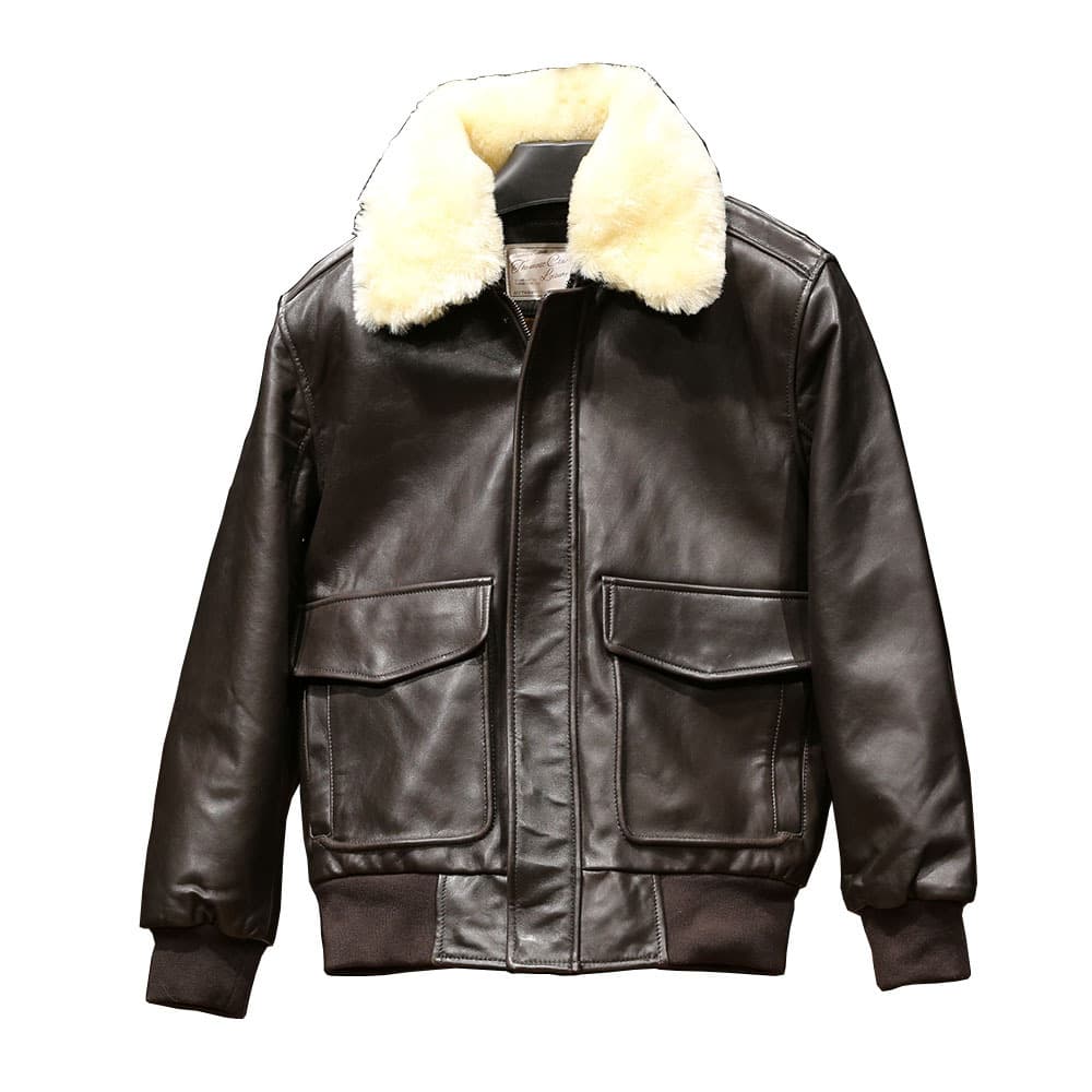 Genuine leather flight suit jacket-J51