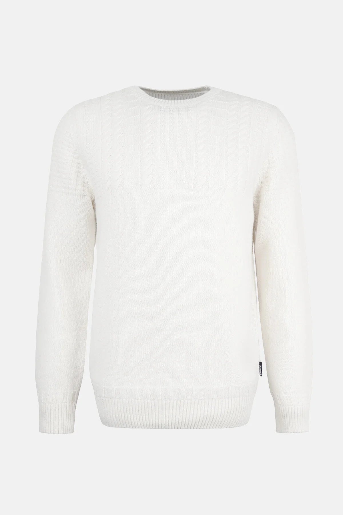 Foremast Knitted Crew Neck Jumper - WHISPER WHITE