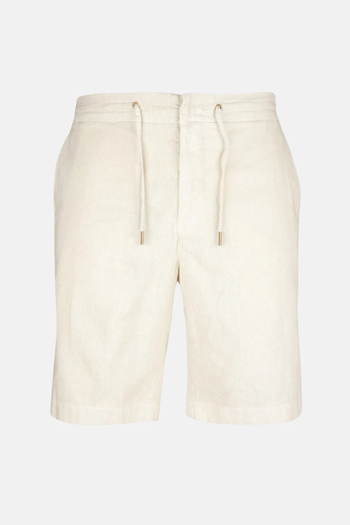 Linen Cotton Mix Shorts - LT STONE