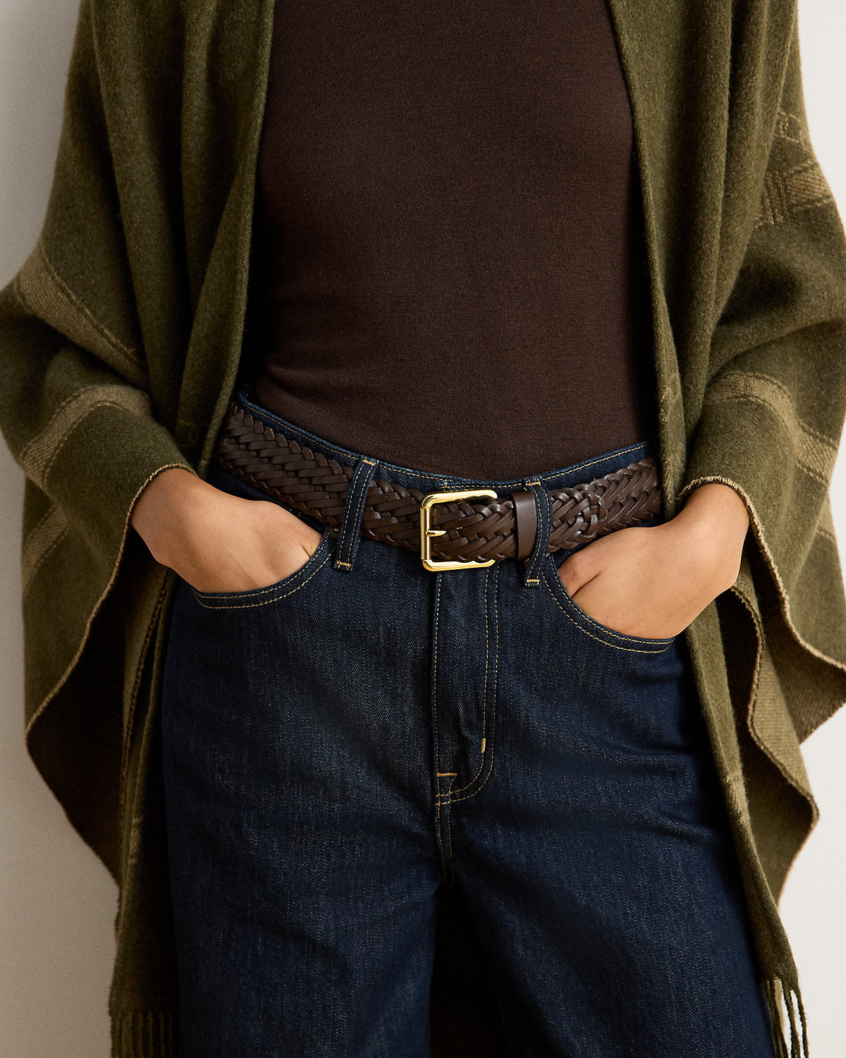 Braided Vachetta Leather Belt