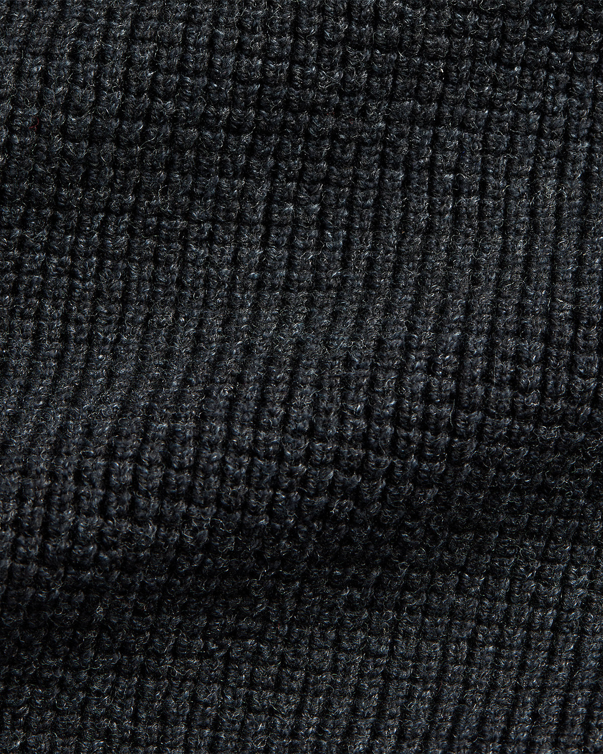 Waffle-Knit Cotton-Wool Jumper Black Heather