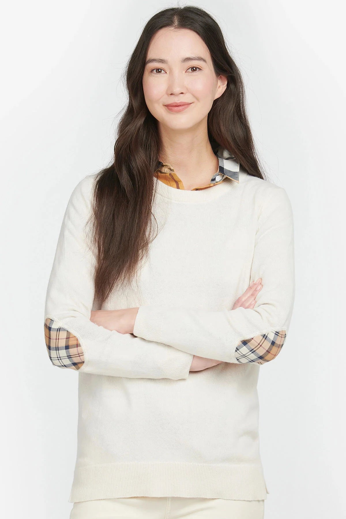 Wool and Cotton Sweater - CREAM HESSIAN TARTAR