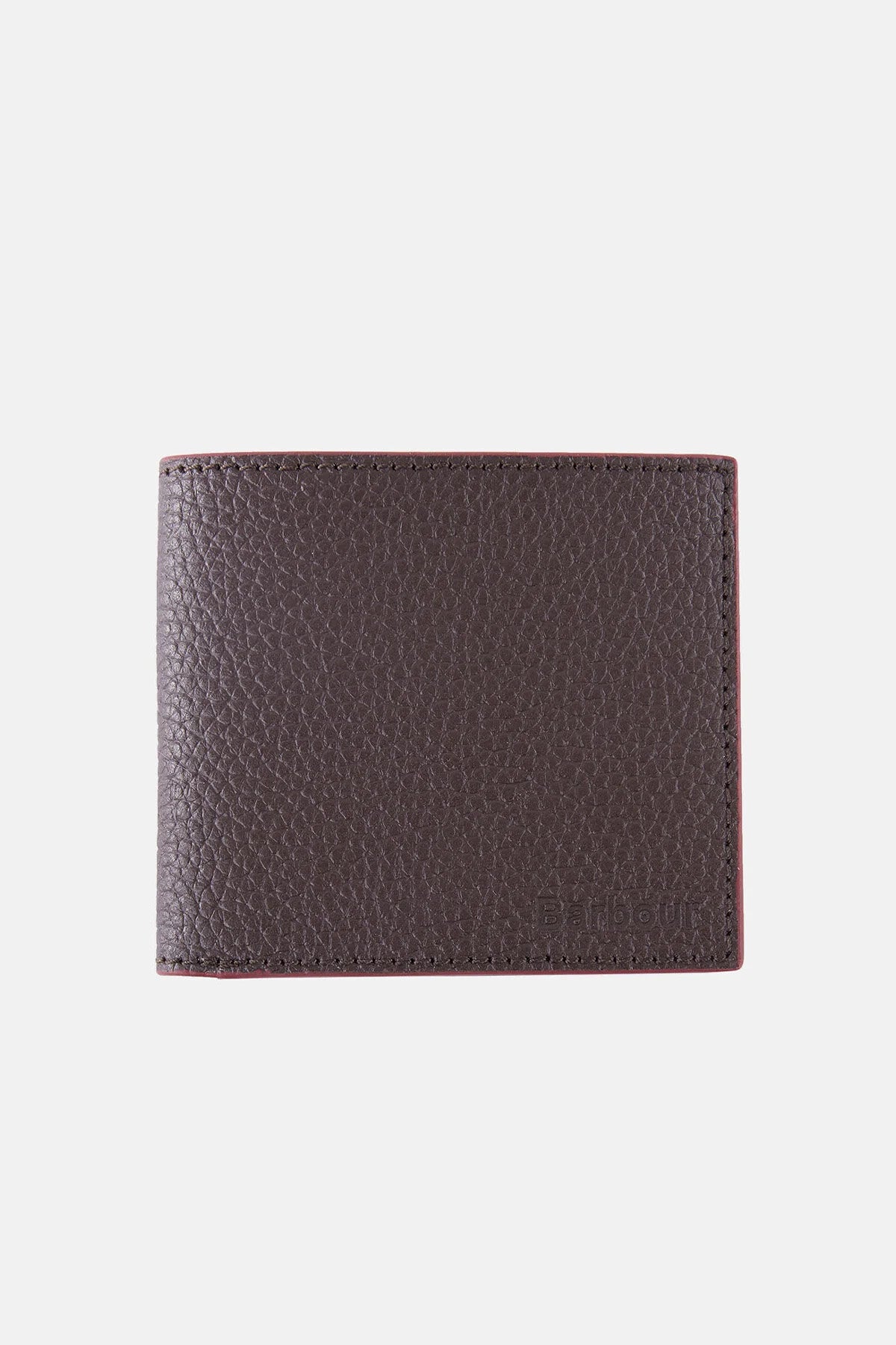 Grain Leather Billfold Wallet - DARK BROWN