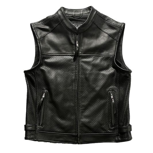 Harley Breathable Summer Mesh Leather Vest-J38