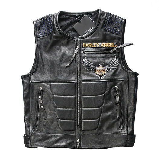 Abs Blocking Harley Summer Rock Leather Vest - J30