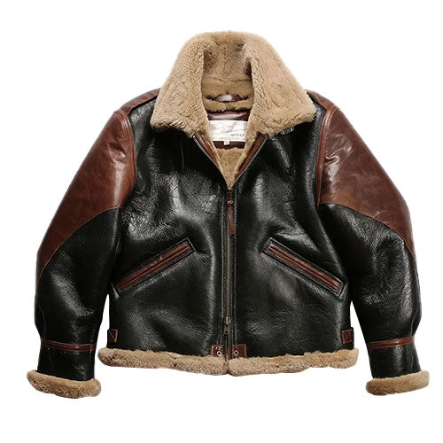 Bomber jacket unisex couple style horse leather stitching-J06