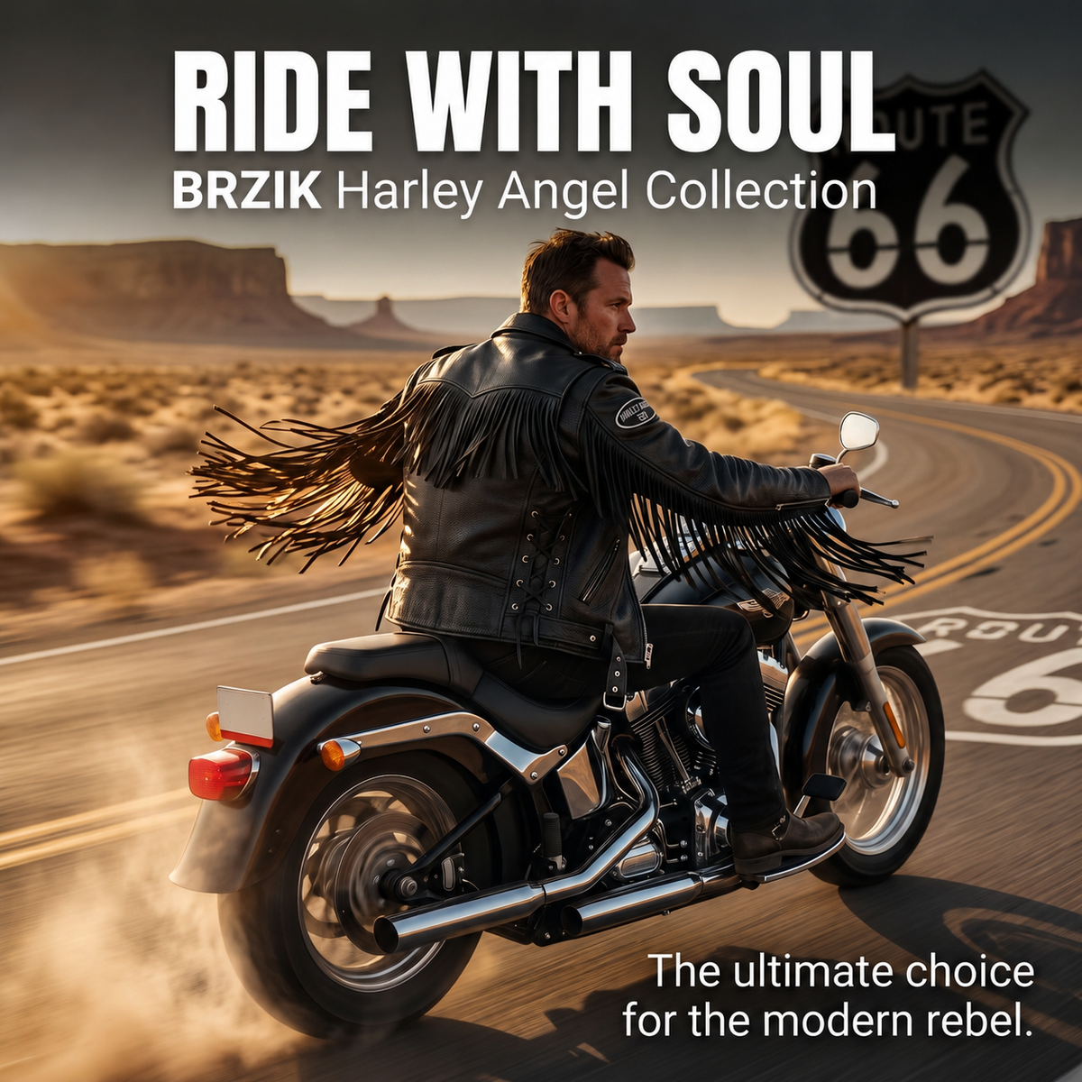 HARLEY ANGEL Harley Angel tassel cowhide leather jacket-J17