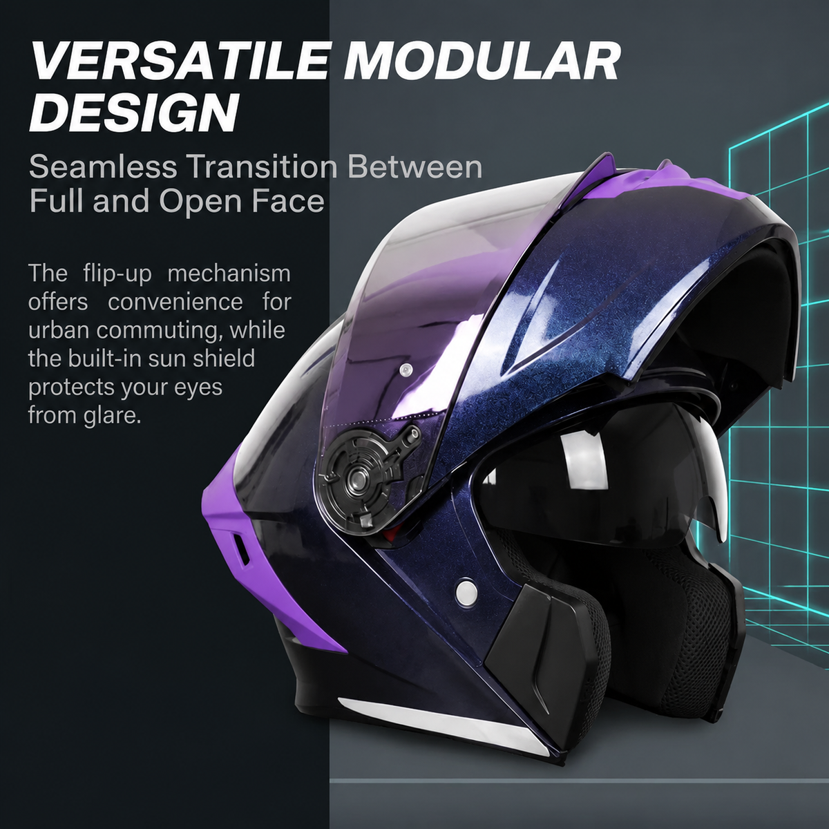Wolf Flip Up Motorcycle Helmet-H33