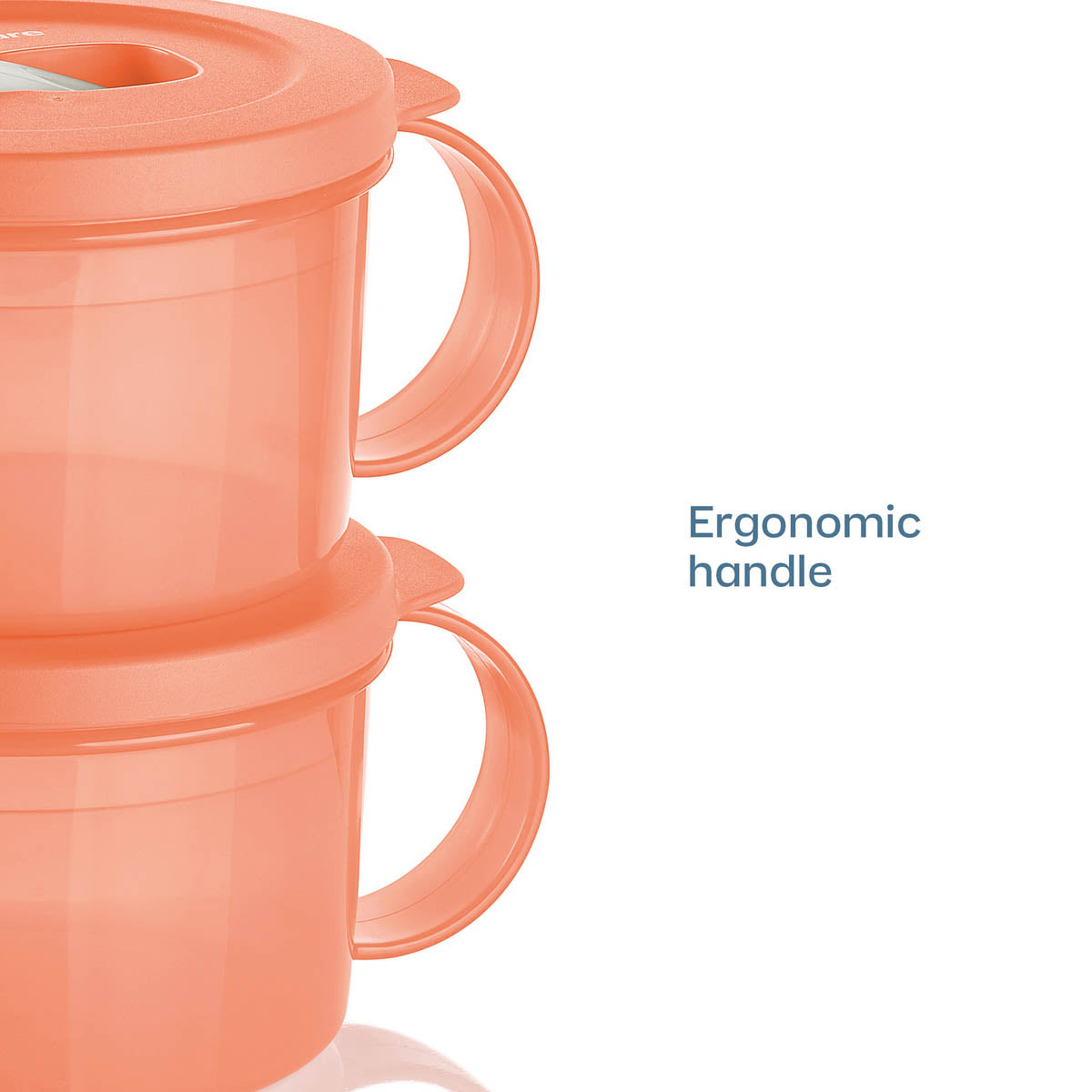 Tupperware CrystalWavePLUS Microwave Soup Mug | Set of 2 | Leakproof Lunch Container