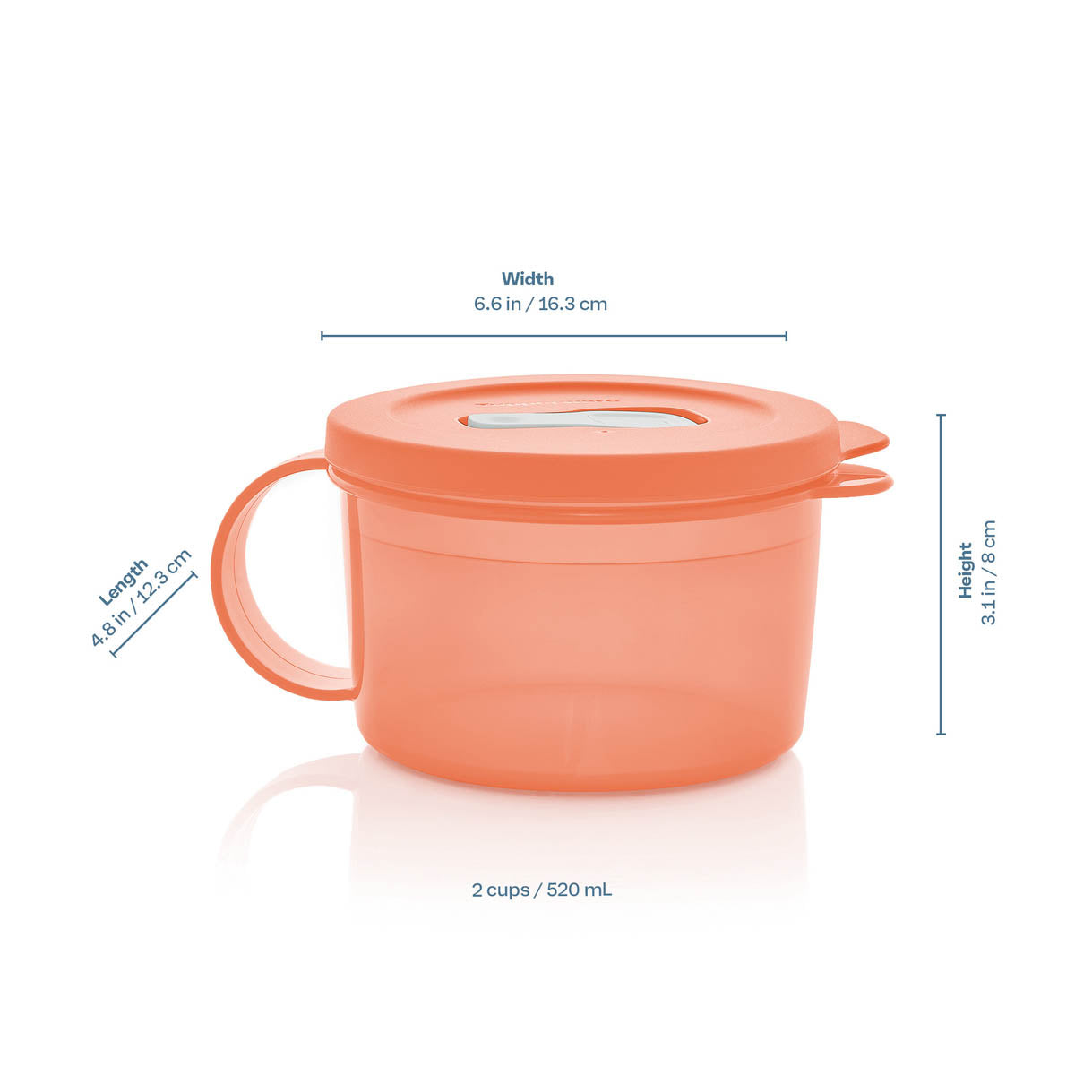 Tupperware CrystalWavePLUS Microwave Soup Mug | Set of 2 | Leakproof Lunch Container