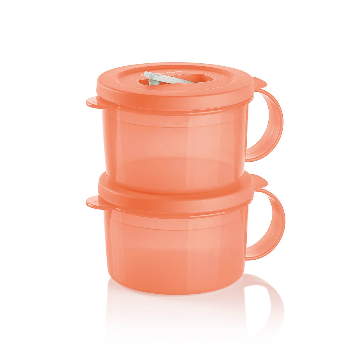 Tupperware CrystalWavePLUS Microwave Soup Mug | Set of 2 | Leakproof Lunch Container