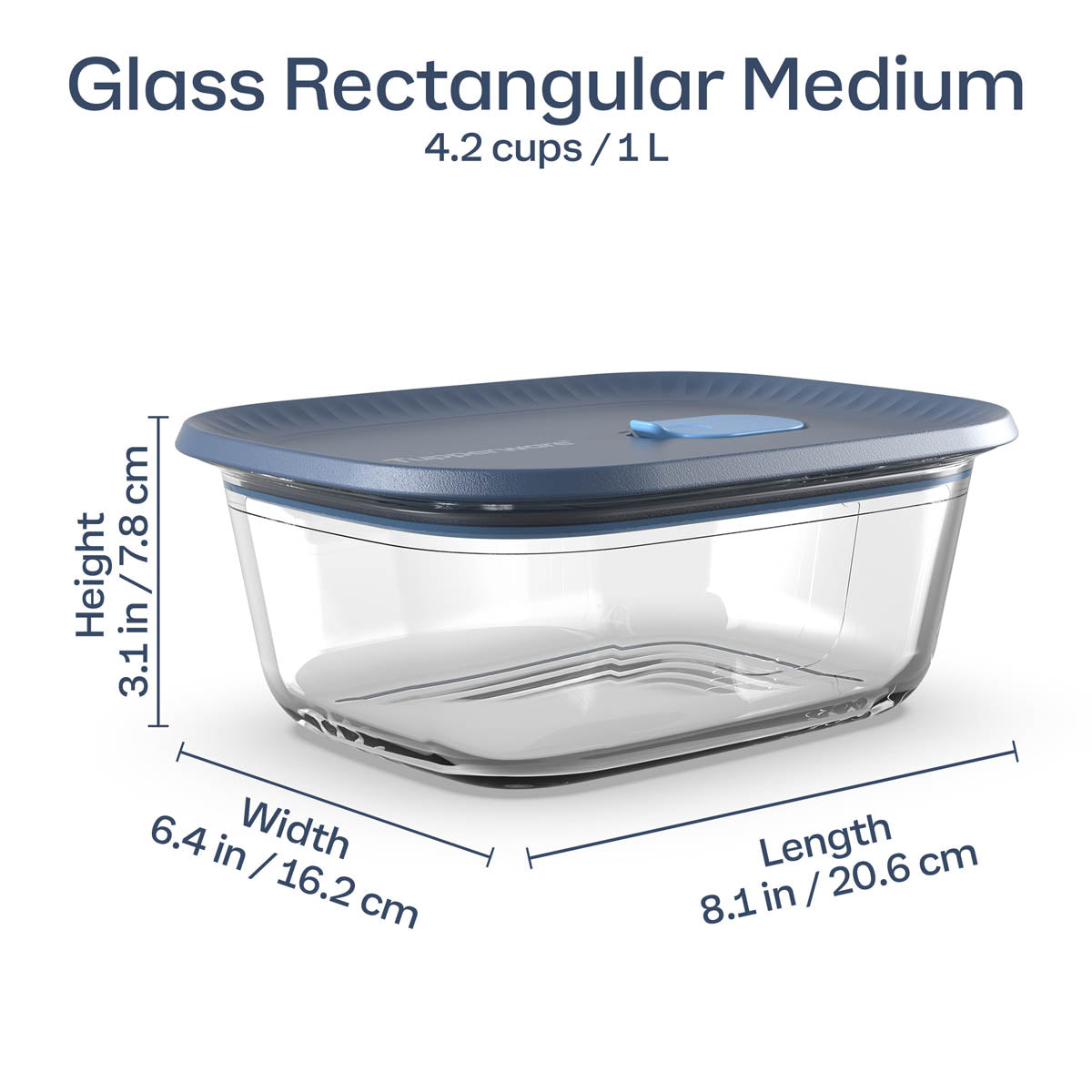 Glass Food Storage Container | Rectangular Medium