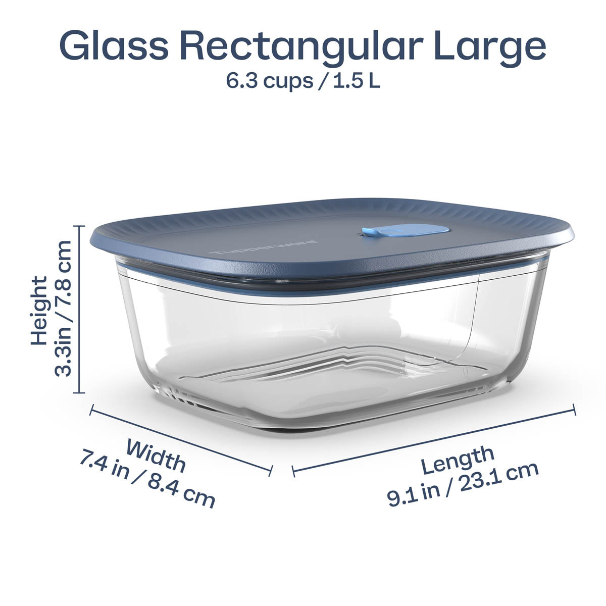 Glass Food Storage Container | Rectangular Large
