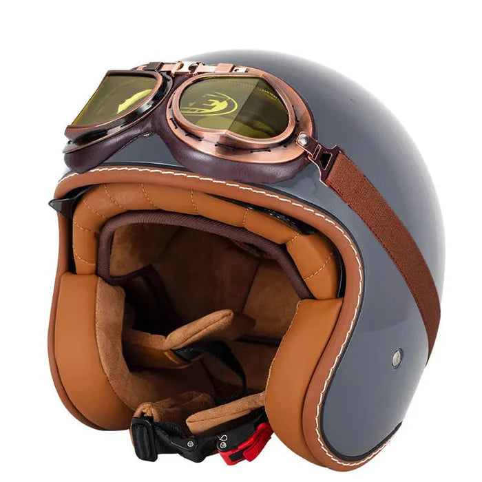 DOT Vintage Retro Motorcycle Helmet-H01