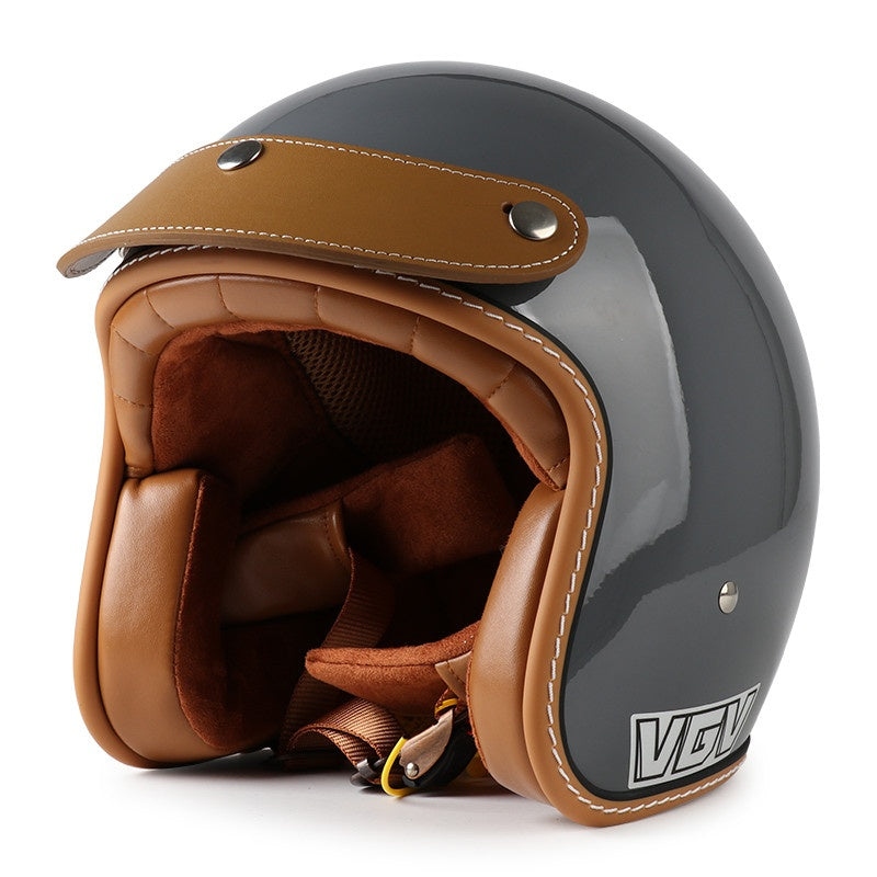 DOT Motorcycle Helmet 3/4 Half Helmet-H38