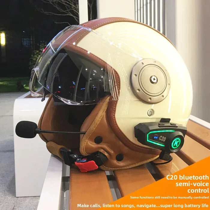 Dual-lens open-back Bluetooth motorcycle helmet-H21