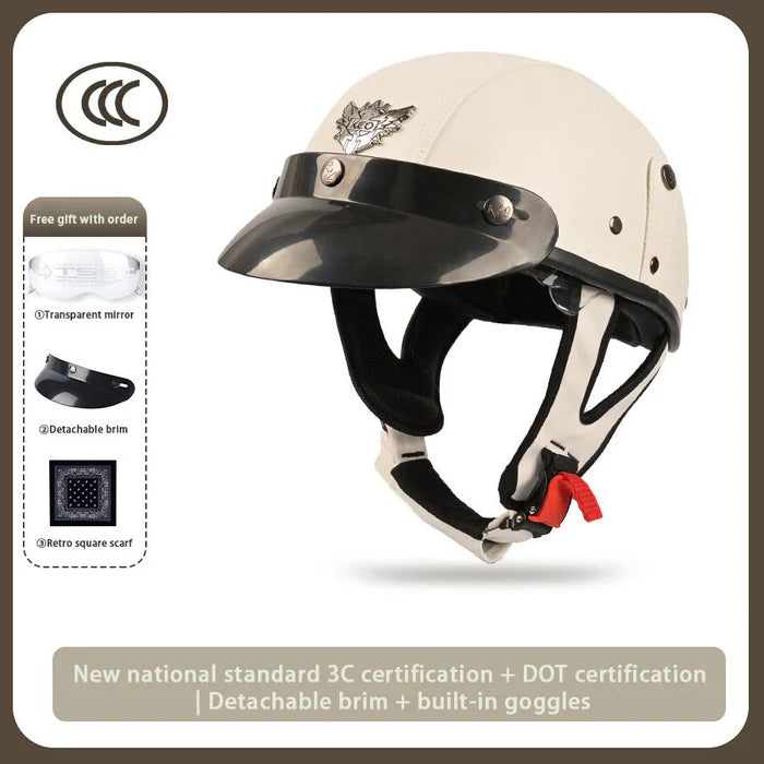Japanese-Style Retro Summer Half Helmet – H15