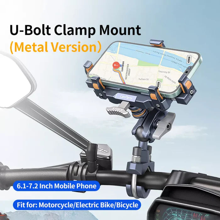 🔥Dual shock-absorbing aluminum alloy motorcycle phone holder - S01
