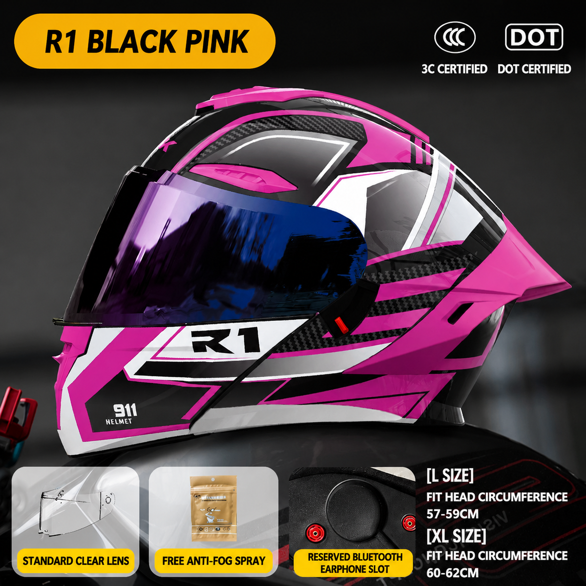 R1 Sport Modular Motorcycle Helmet -H28
