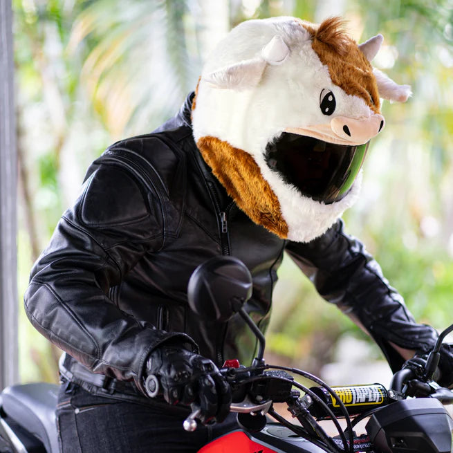 Motorcycle Helmet Cover - Cow