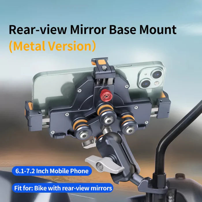 🔥Dual shock-absorbing aluminum alloy motorcycle phone holder - S01