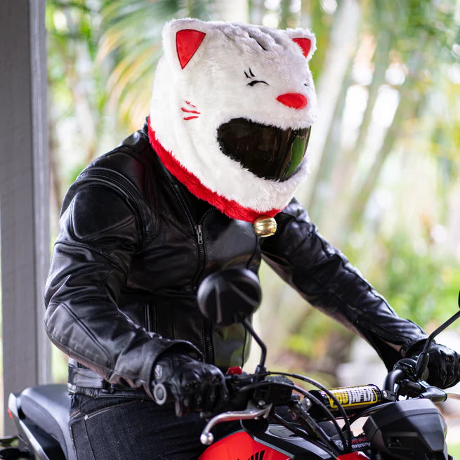 Motorcycle Helmet Cover - Lucky Cat