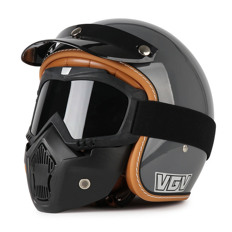 DOT Motorcycle Helmet 3/4 Half Helmet-H38