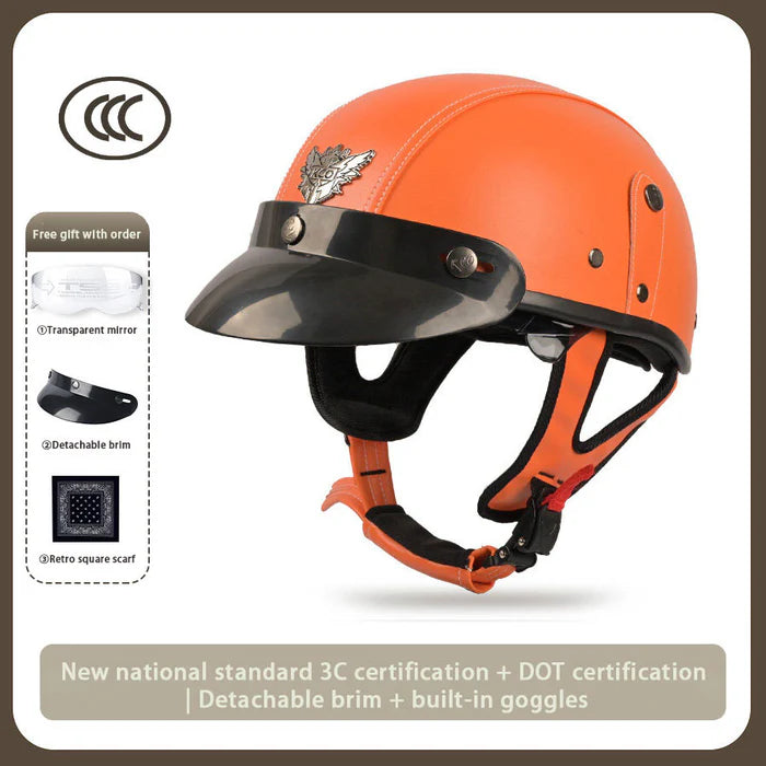 Japanese-Style Retro Summer Half Helmet – H15