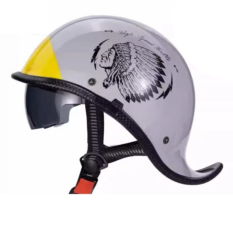 Retro motorcycle half helmet-H44
