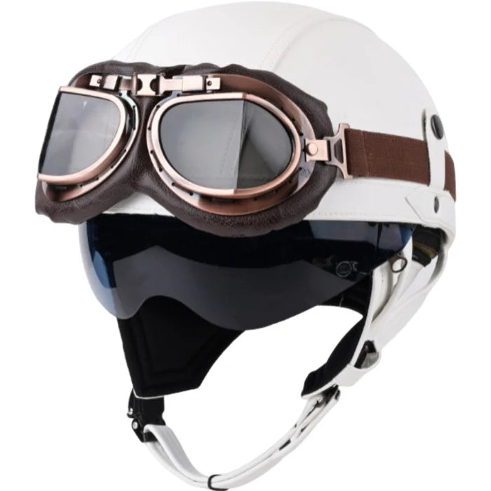 DOT Retro German Style Half Helmet-H02