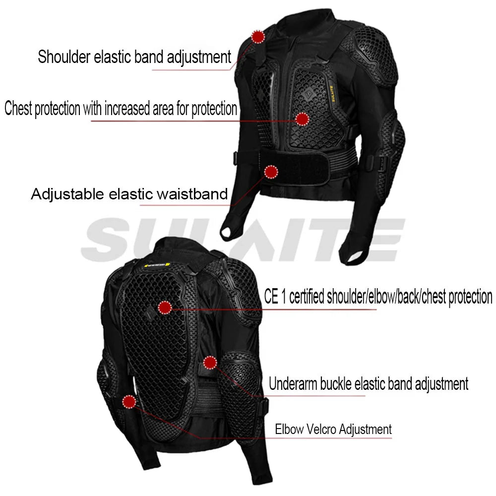 Anti-fall off-road armor chest protection motorcycle jacket-A08