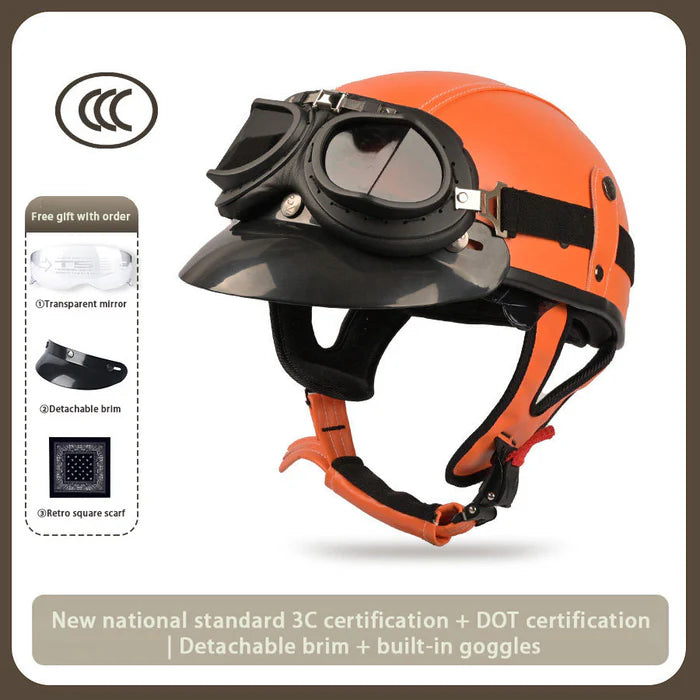 Japanese-Style Retro Summer Half Helmet – H15