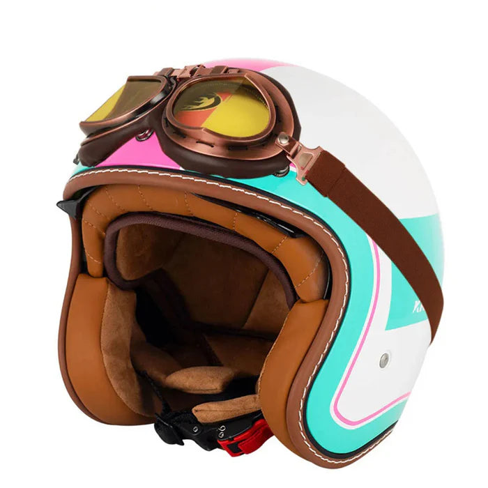 DOT Vintage Retro Motorcycle Helmet-H01