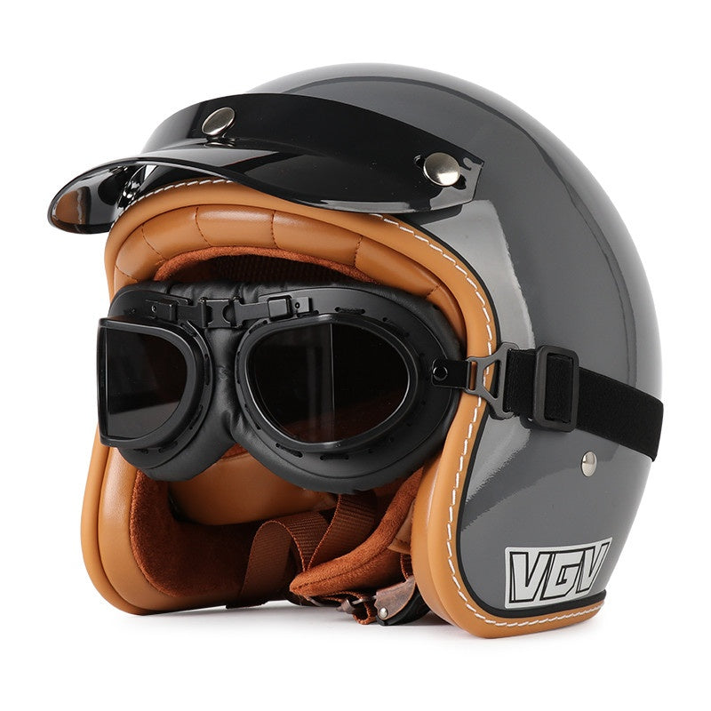 DOT Motorcycle Helmet 3/4 Half Helmet-H38