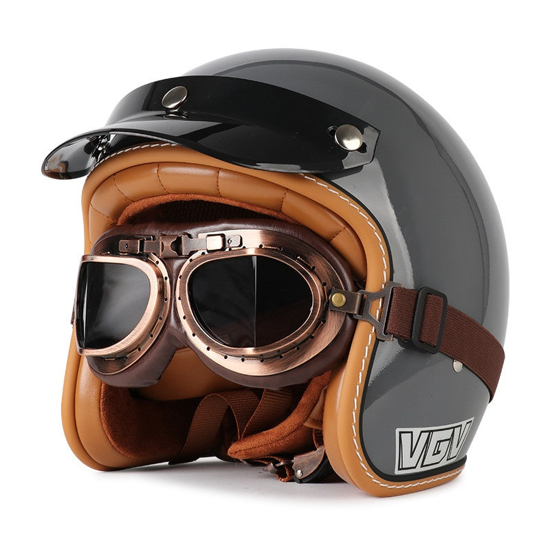 DOT Motorcycle Helmet 3/4 Half Helmet-H38