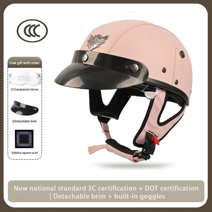 Japanese-Style Retro Summer Half Helmet – H15