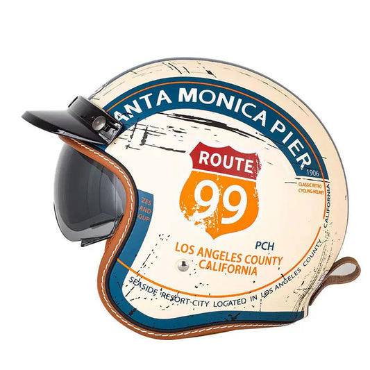 DOT Vintage Retro Motorcycle Helmet-H01