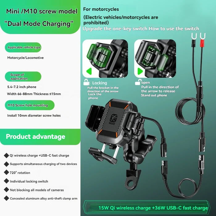 Wireless PD fast charging shock-absorbing anti-theft bracket-S04