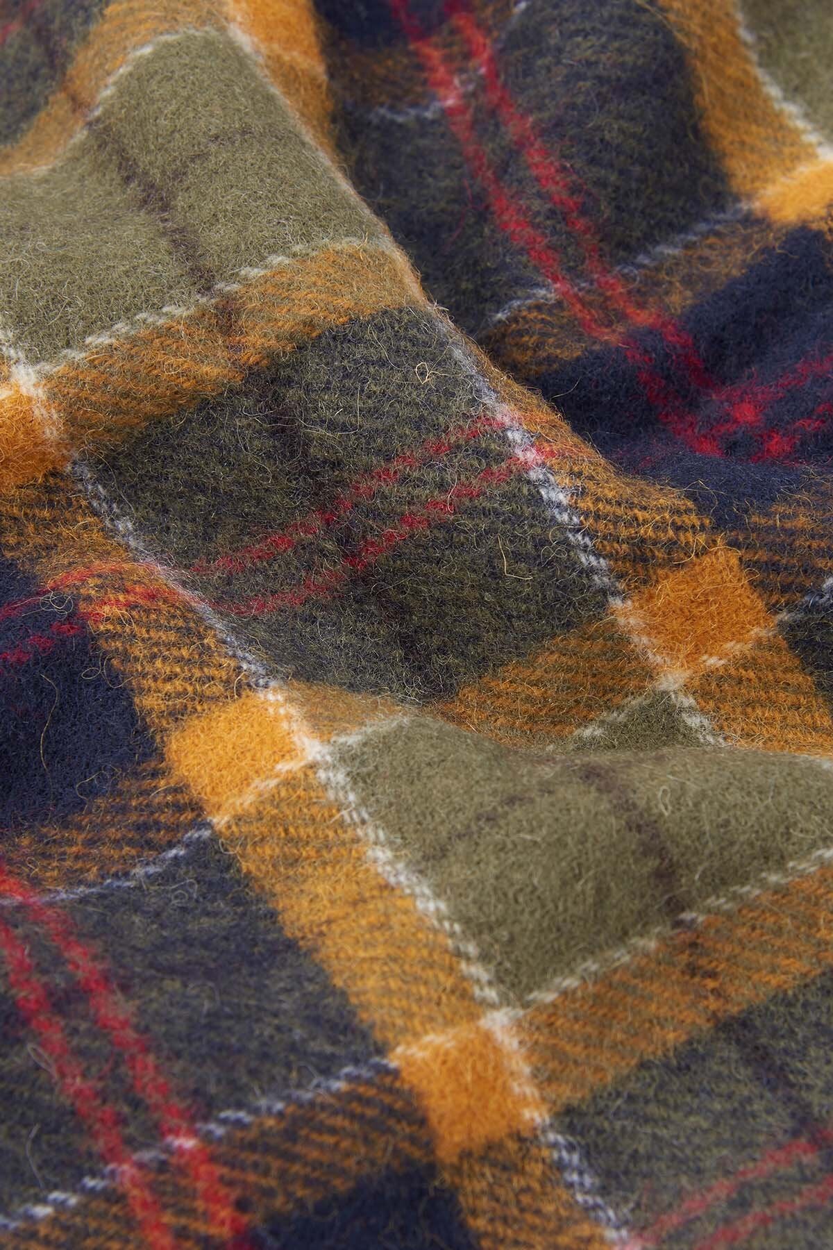 Tartan Lambswool Scarf - GREEN/NAVY/RED