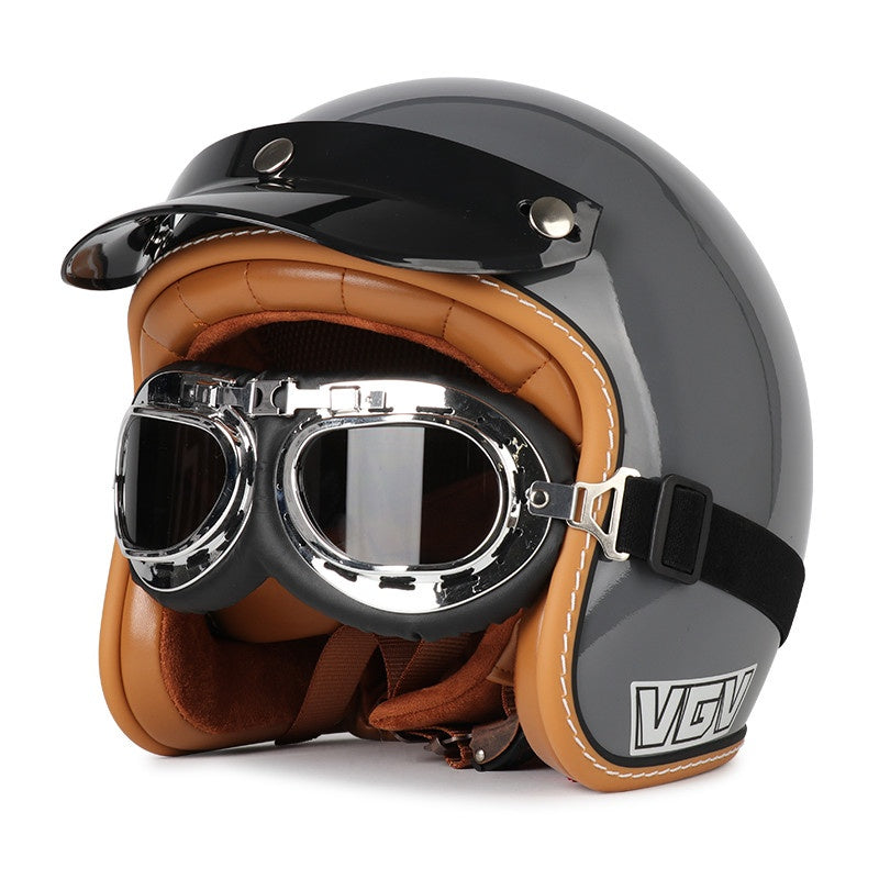 DOT Motorcycle Helmet 3/4 Half Helmet-H38