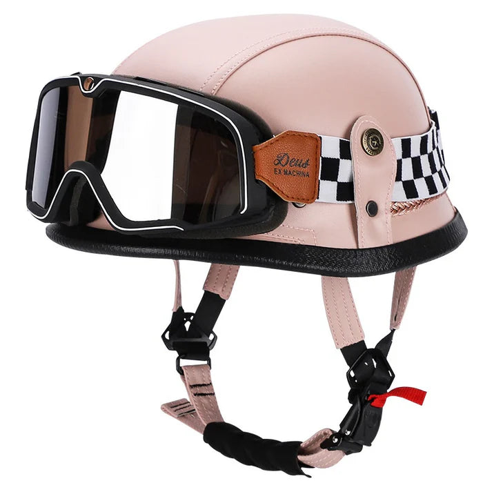 Retro Half Helmet Pedal German Steel Cruise - H09