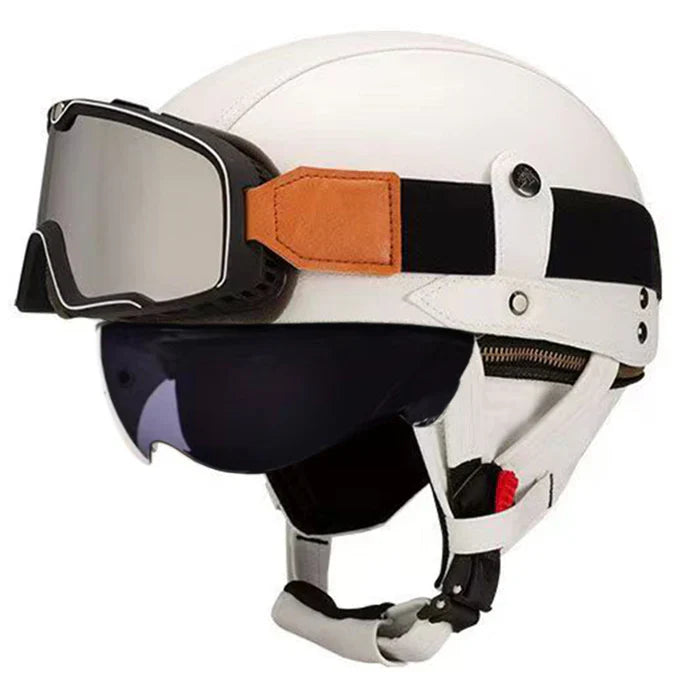 DOT Retro German Style Half Helmet-H02