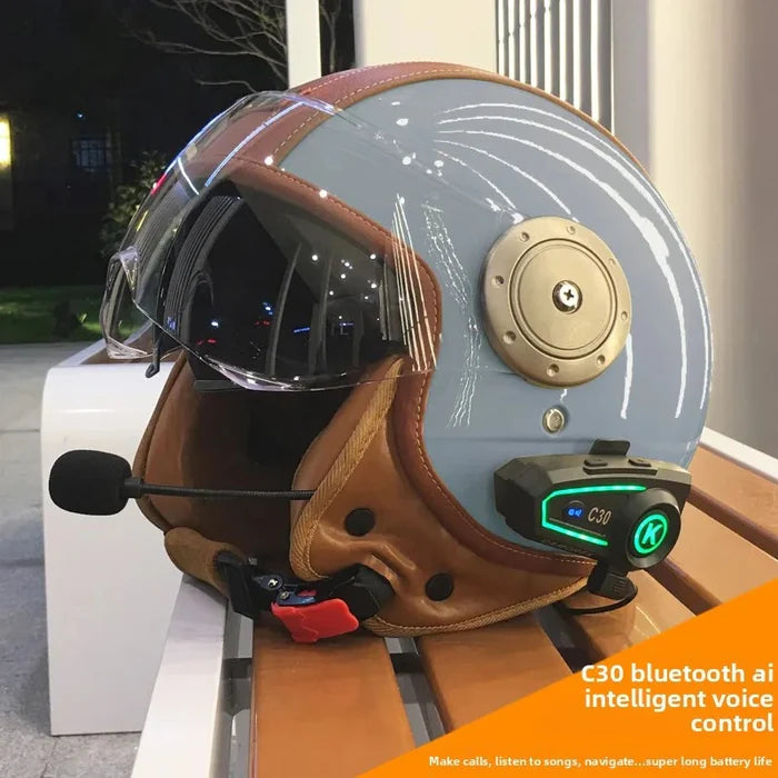 Dual-lens open-back Bluetooth motorcycle helmet-H21