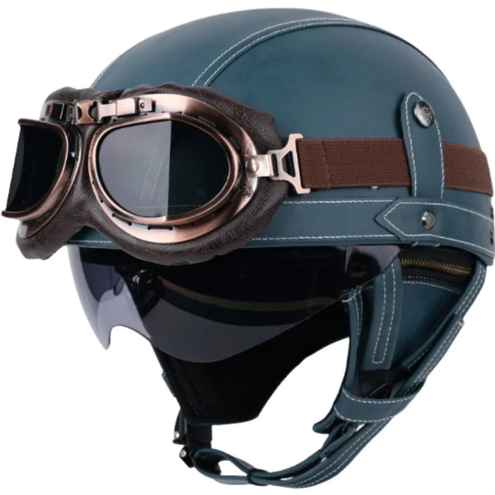 DOT Retro German Style Half Helmet-H02