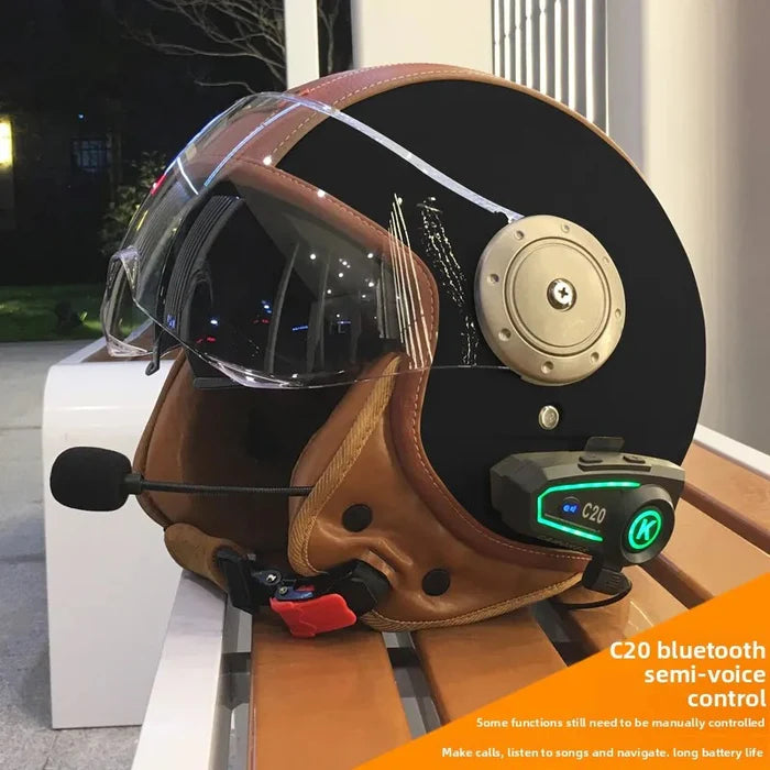 Dual-lens open-back Bluetooth motorcycle helmet-H21