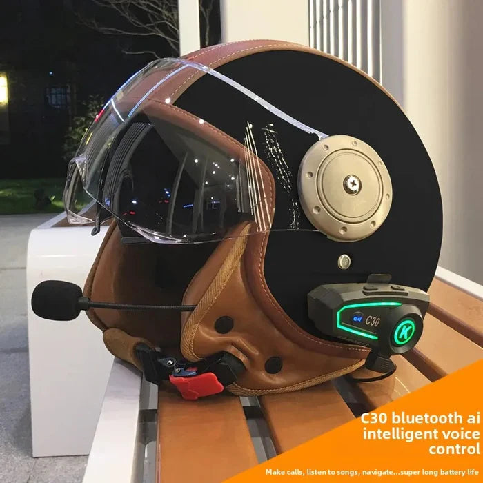 Dual-lens open-back Bluetooth motorcycle helmet-H21